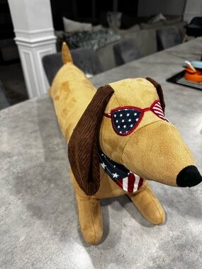 4th of July USA Patriotic Plush Dachshund Plush Pillow